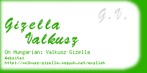 gizella valkusz business card
